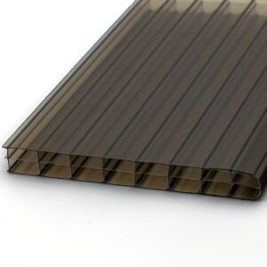 Doppelstegplatten-16-Mm-Polycarbonat-3-Fach-Struktur-Braun-Bronze-Longlife-Stegplattenversand