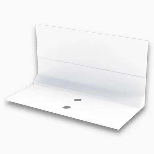 glashaltewinkel alu weiß 50 × 37 mm für alle glasprofilsysteme 80 mm