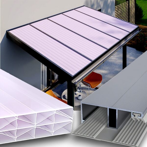 Terrassenüberdachung Doppelstegplatten 16 Mm Opal Violett Schimmernd Alu Gummi X Struktur Iq Relax S&Amp;Amp;V Setgplattenversand Gmbh