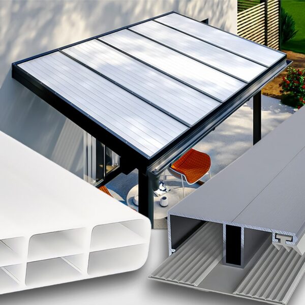 Terrassenüberdachung Doppelstegplatten 16 Mm Weiß Opal Alu Gummi 3 Fach Struktur S&Amp;Amp;V Setgplattenversand Gmbh