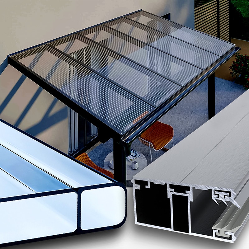 terrassenüberdachung doppelstegplatten 16 mm glasklar farblos alu alu 2 fach struktur vertica 16:96 acrylglas s&v setgplattenversand gmbh
