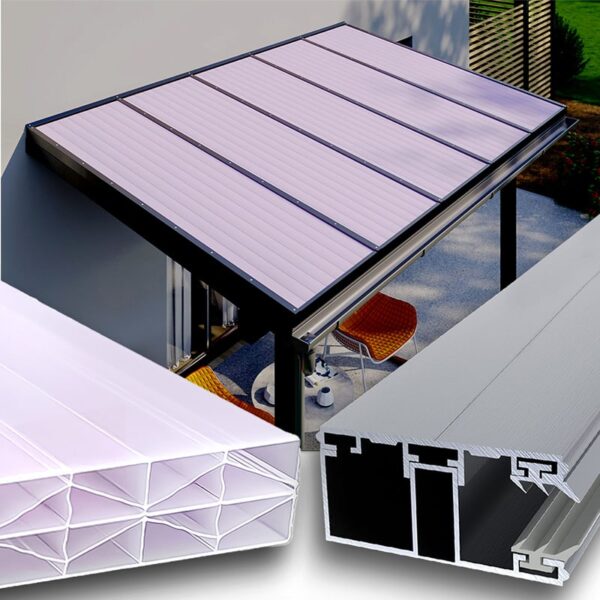 Terrassendach Doppelstegplatten 16 Mm Opal Violett Schimmernd Alu Alu X Struktur Iq Relax S&Amp;Amp;V Setgplattenversand Gmbh