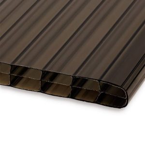 Doppelstegplatten 16 Mm 3 Fach Struktur Braun Bronze Polycarbonat Longlife S&Amp;V Stegplattenversand Gmbh